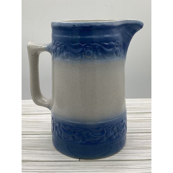 Red Wing Cherryband/ Cherry Band Stoneware Advertising Pitcher Prairie Wisconsin - Picture 3 of 9